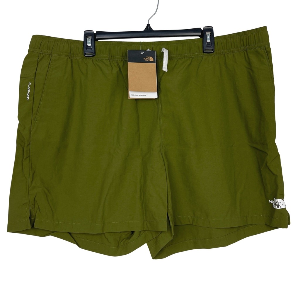 NEW The North Face Mens 2XL FLASHDRY Action Short 2.0 Olive Green NF0A87TJ $45